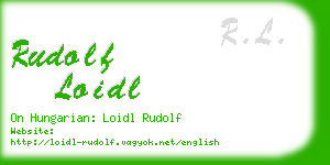 rudolf loidl business card